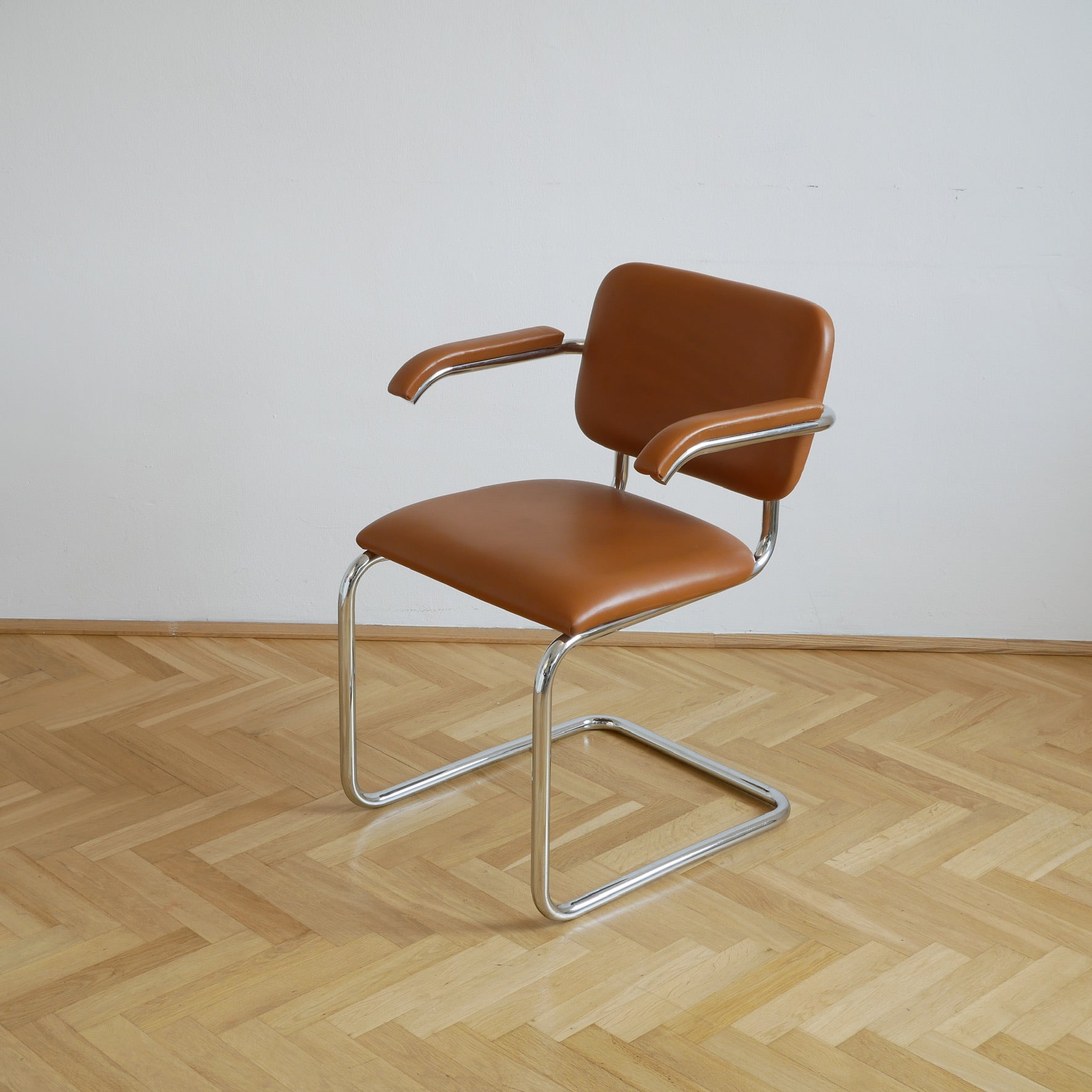 Gavina Freischwinger - Leder Braun