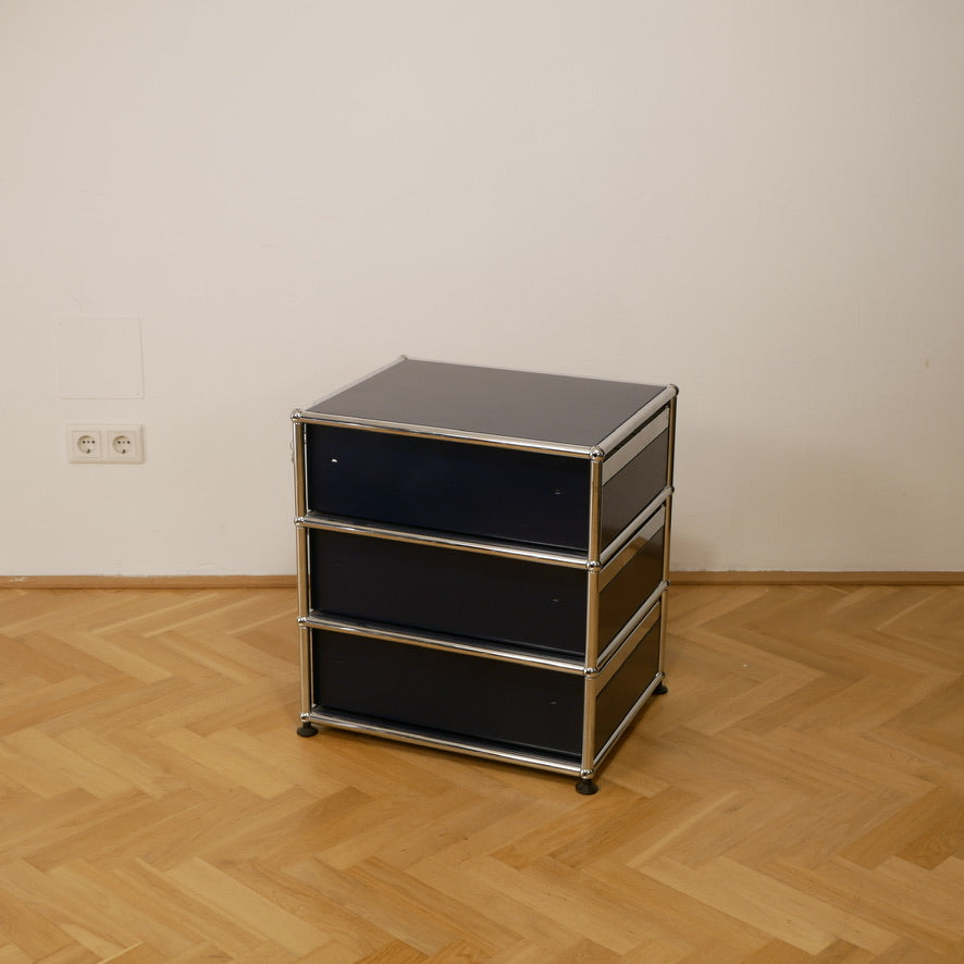 2x USM Haller Bürocontainer - Dunkelblau