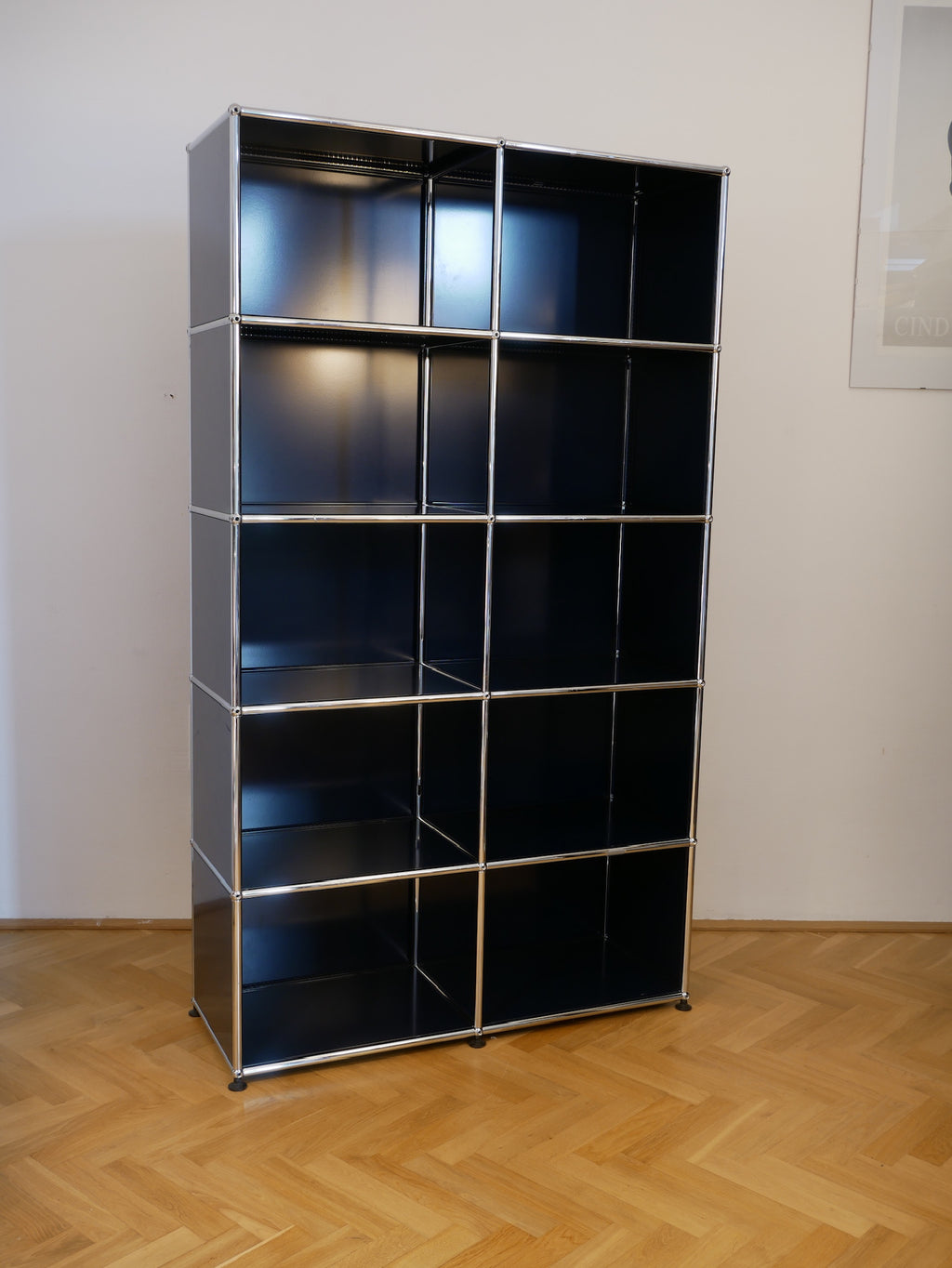 USM Haller Hochregal - Dunkelblau