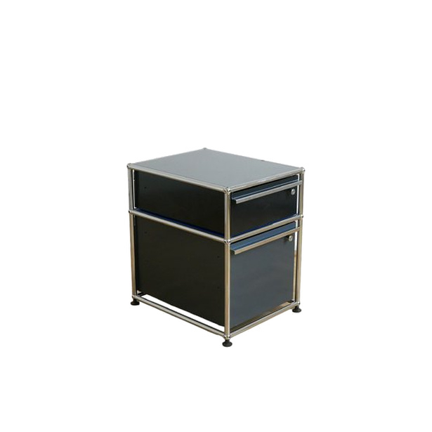 USM Haller Bürocontainer - Schwarz/Grau/Marineblau